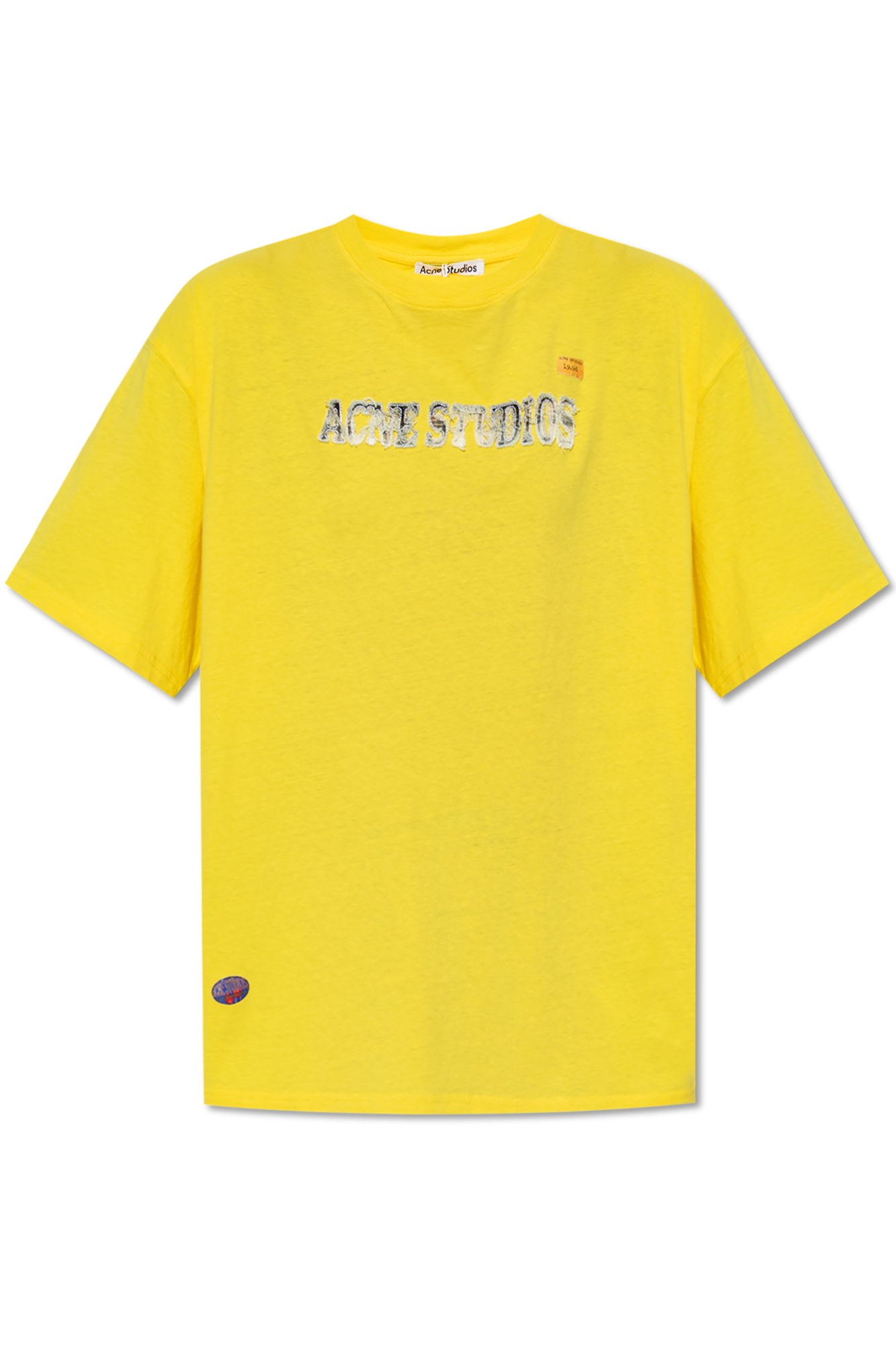 Yellow T-shirt with logo Acne Studios - Vitkac AS